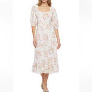 52seven Short Sleeve
Floral Midi Fit + Flare Dress